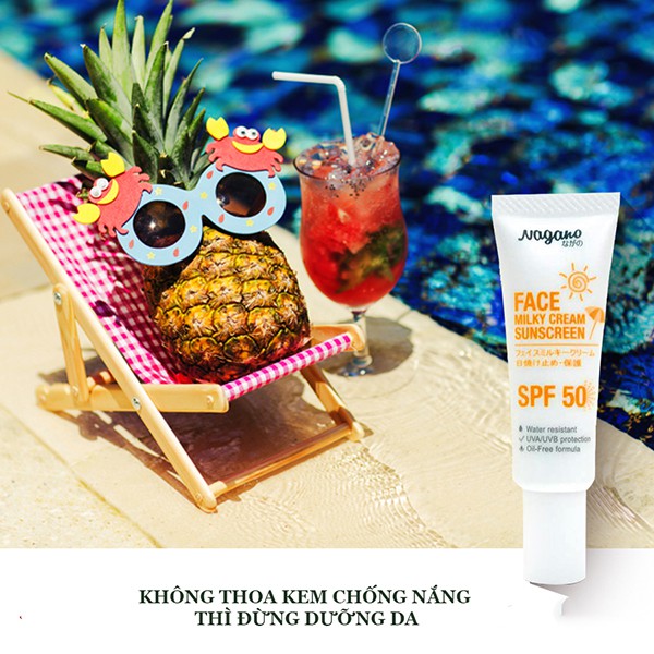 Kem Chống Nắng Dành Cho Da Mặt Nagano JAPAN 20ml-Face Milky Cream Sunscreen-Bảo vệ khỏi tác hại của tia UVA,UVB,