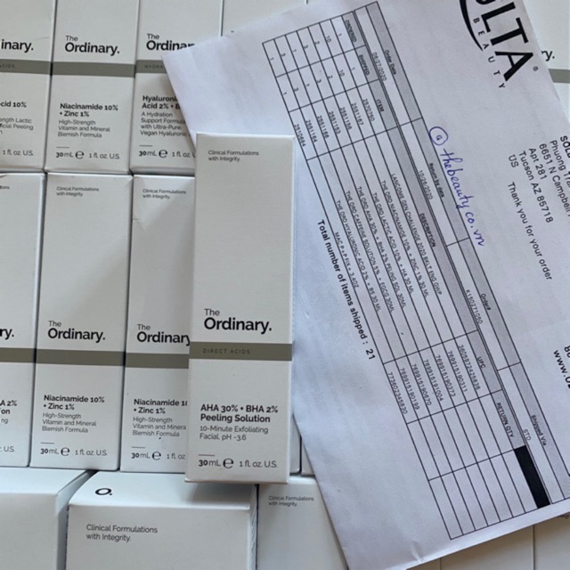 Tinh chất tẩy tế bào chết The Ordinary AHA 30% + BHA 2% Peeling Solution