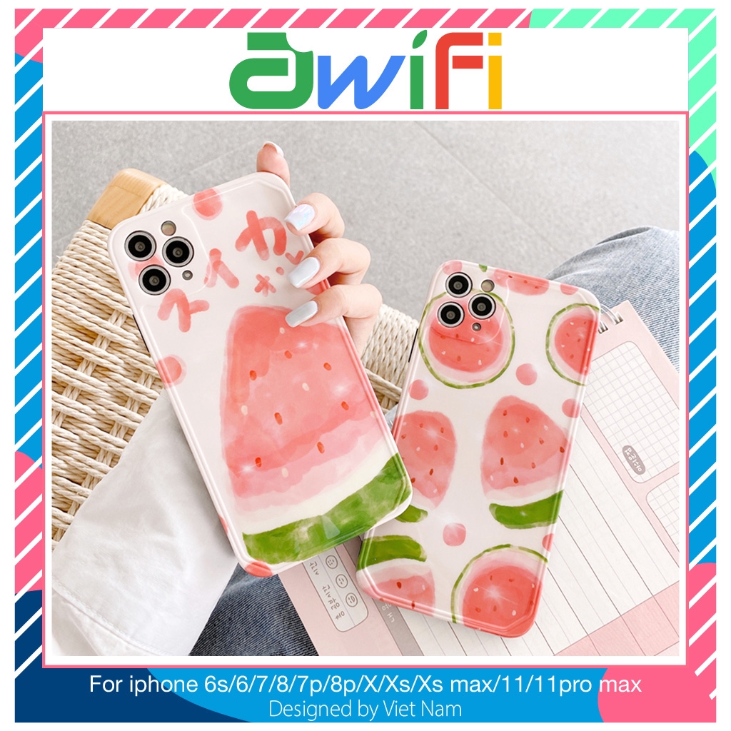 Ốp iphone - Ốp lưng imd new Dưa hấu mùa hè 6/6s/6plus/6splus/7/8/7plus/8plus/x/xs/xsmax/11/11promax-Awifi Case U4-1