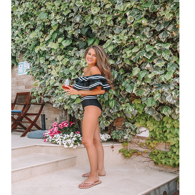 One bikini Một Mảnh Trễ Vai Lưng Cao Gợi Cảm