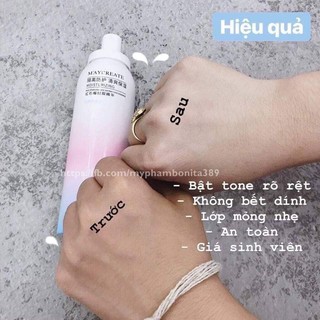 Xịt chống nắng trắng da Maycreate  mội địa Trung