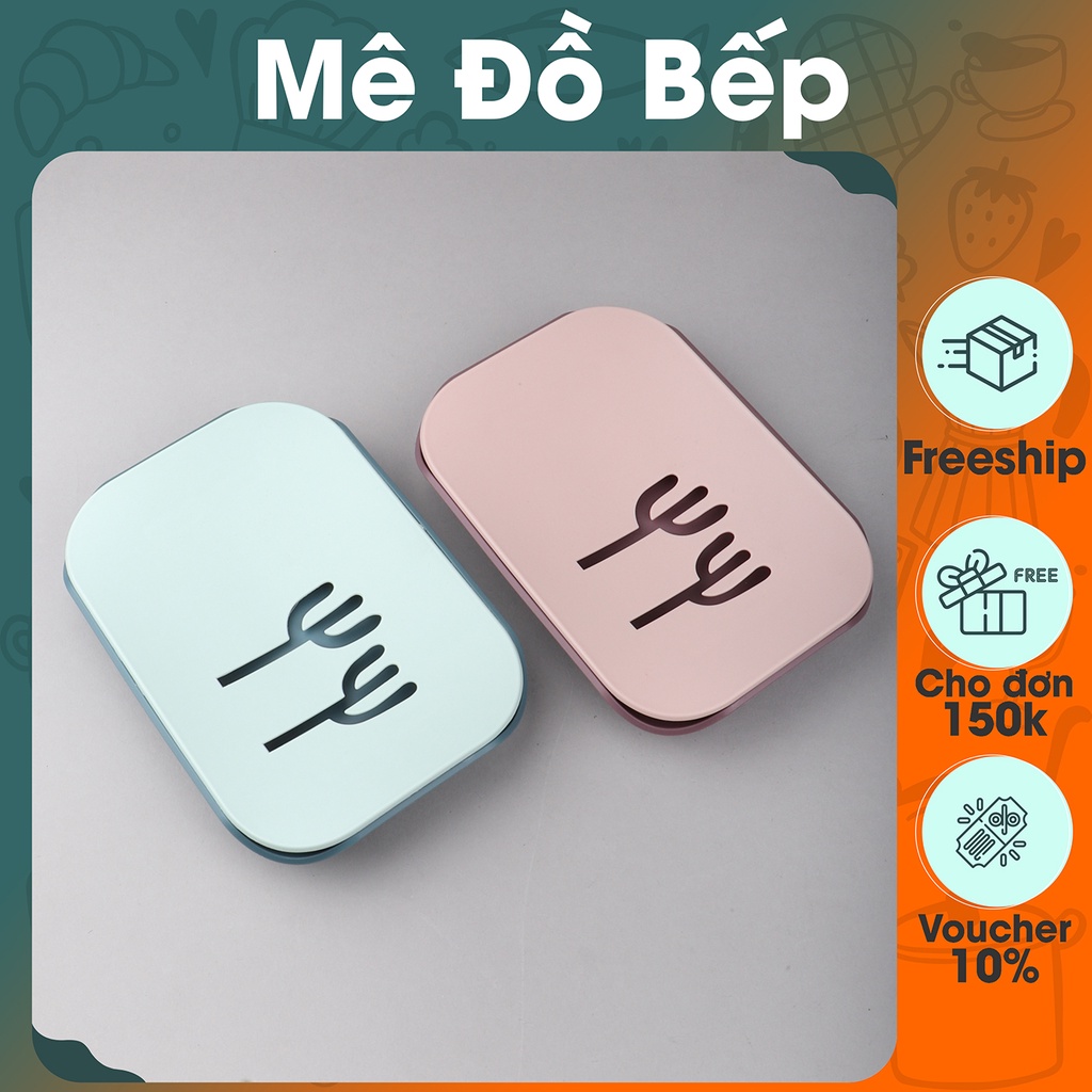 Khay đựng xà bông Bam House 2 lớp hình xương rồng cao cấp RS01- Fuki24