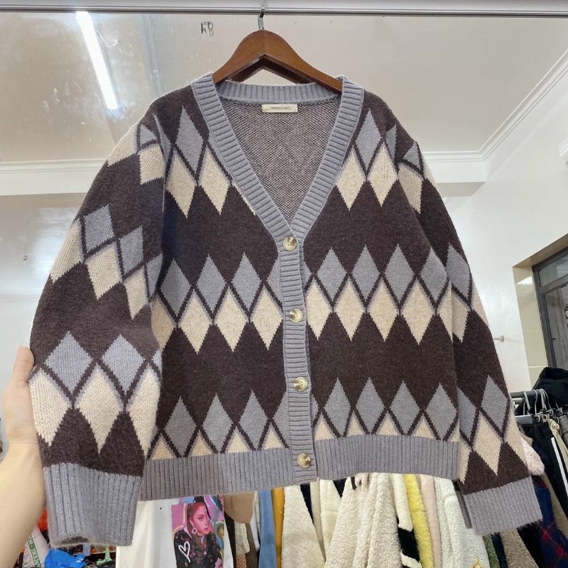 Áo Cardigan nữ Áo khoác len basic Evelyn nhiều mẫu dáng dài dày dặn ấm áp
