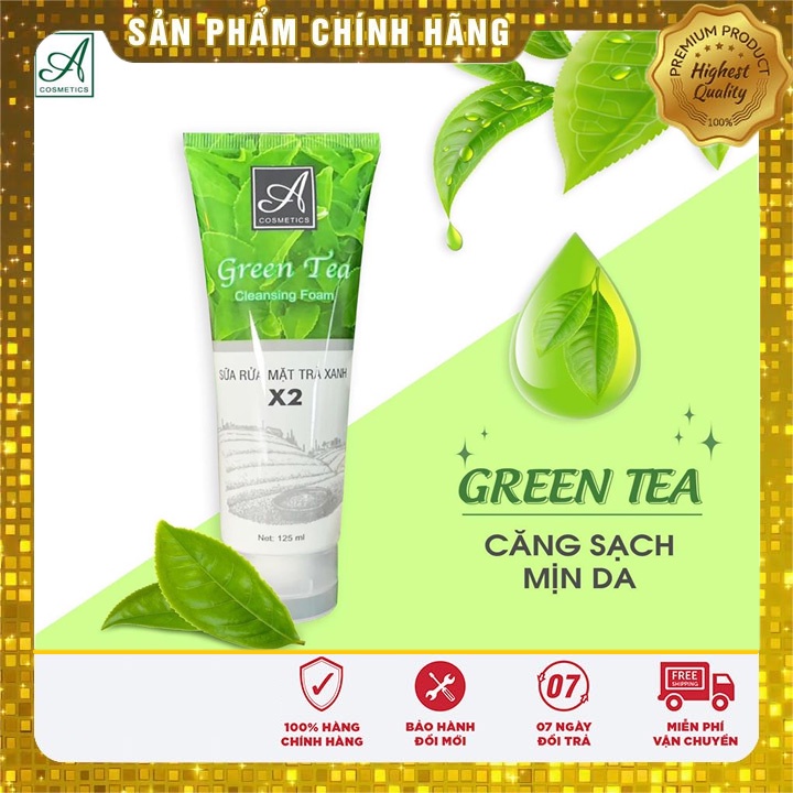 Sữa rửa mặt trà xanh X2 A cosmetics