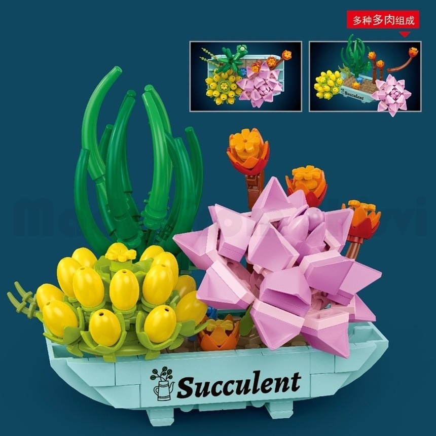 Bộ Đồ Chơi Lego Xếp Hình Cây Hoa Anh Đào / Cây Mọng Nước Dành Cho Trẻ 6+