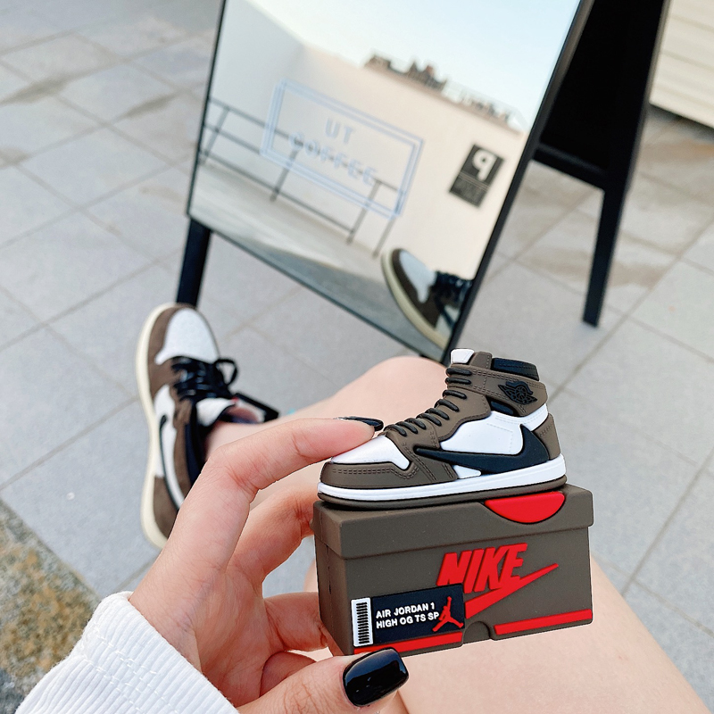 Vỏ bảo vệ hộp tai nghe hình chiếc giày Air Jordan phong cách thể thao cho Airpod Pro