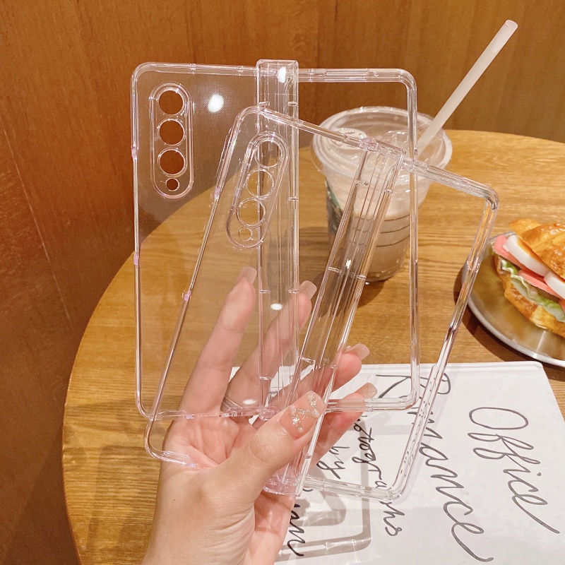 Ốp Điện Thoại Cứng Trong Suốt Chống Sốc Có Thể Gấp Gọn Cho Samsung Galaxy Z Fold 3 5G