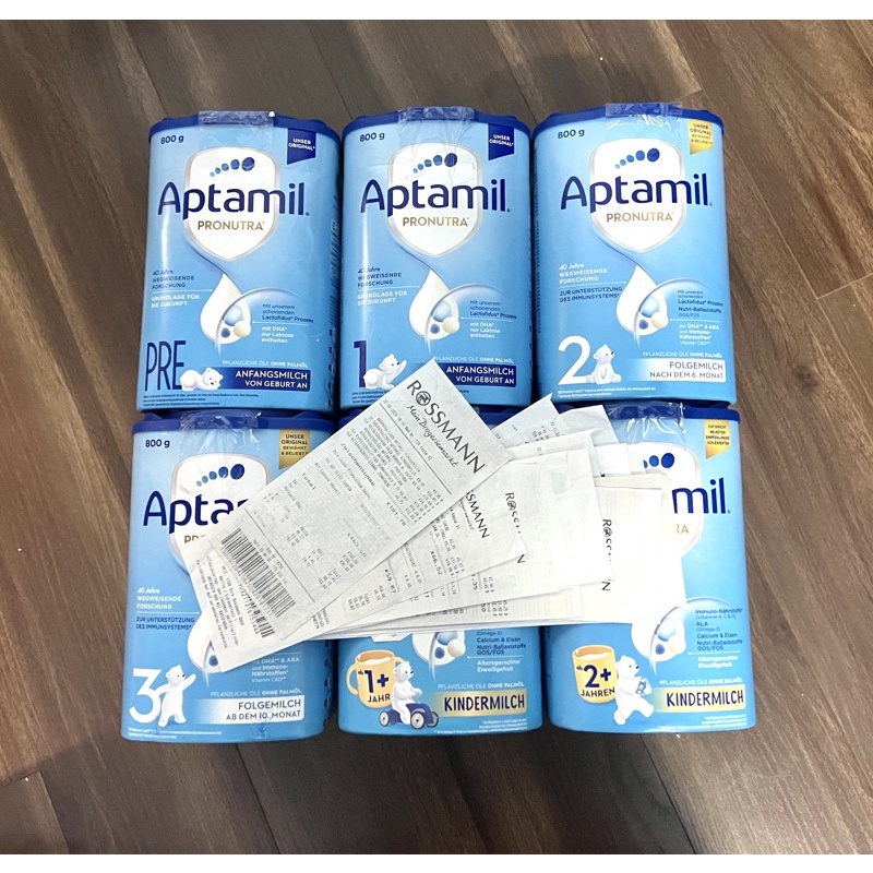 Sữa Aptamil Đức Xanh Cao đủ số 1-2-3-1+-2+ 800g date 2023
