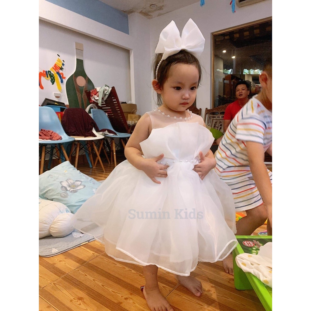 Đầm công chúa bé gái mẫu váy công chúa cho bé gái mã bèo ngực xòe đẹp cho bé yêu SUMIN KIDS