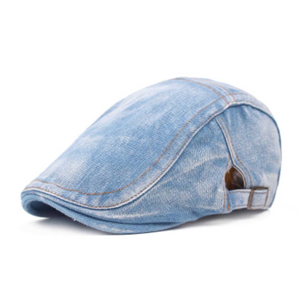 Mũ beret denim phong cách cổ điển dễ phối đồ cho cả nam và nữ