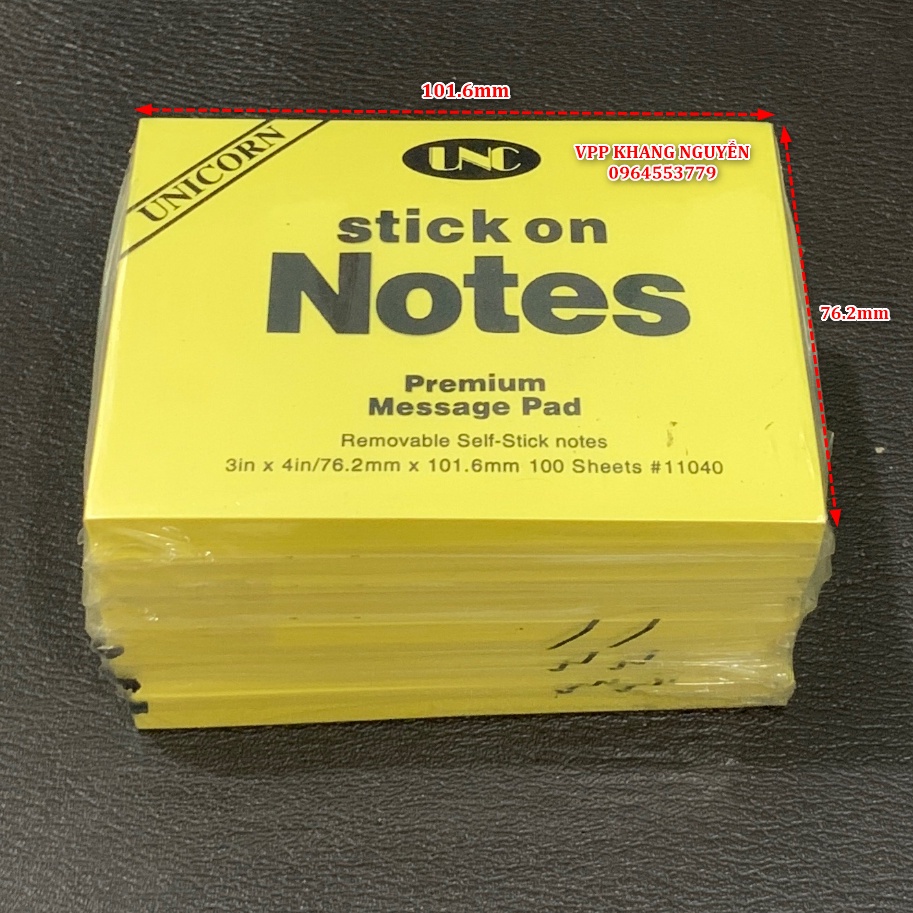 1 LỐC GIẤY NOTE VÀNG UNC