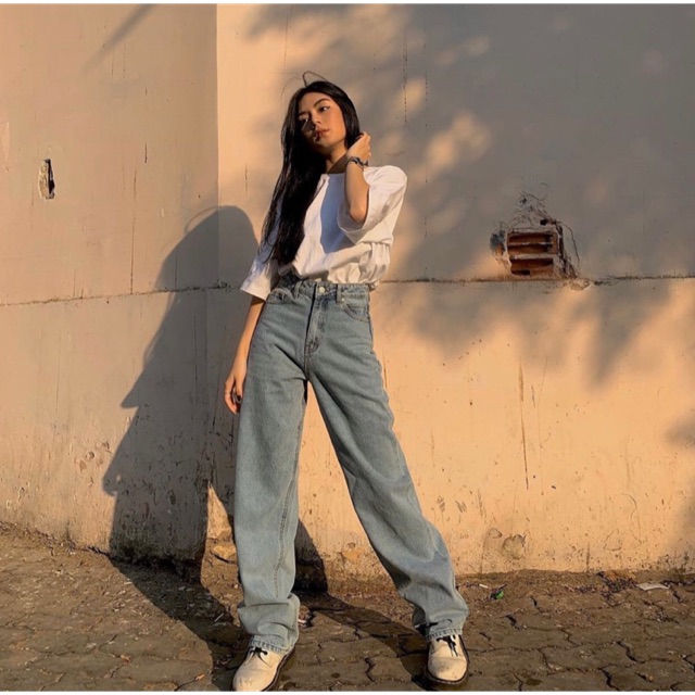 Quần jeans suông basic siêu chất