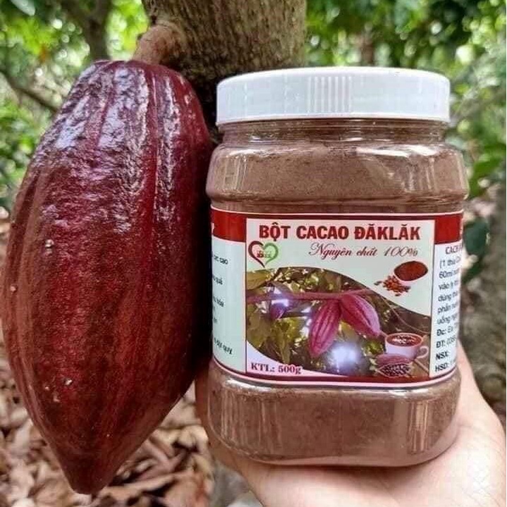 500GR Bột cacao Đắk Lắk nguyên chất NHII FOOD thực phẩm sạch nhà làm
