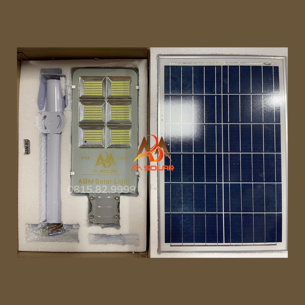 Đèn Năng Lượng Mặt Trời  - 800W , Đèn Đường , Sân Vườn . Tấm Pin Năng Lượng Rời  , IP68 Chống Nước  ABMSOLAR