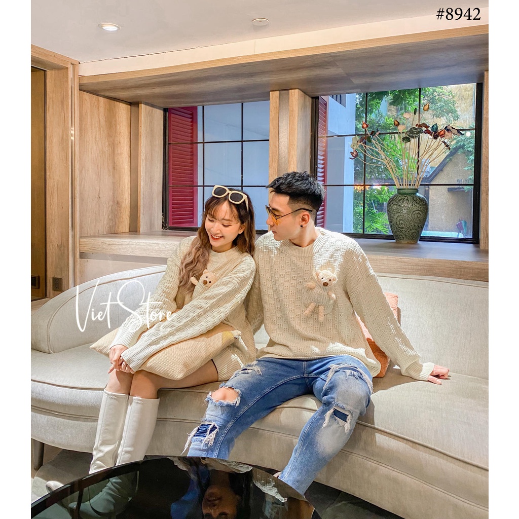 ÁO LEN NAM NỮ AM3 GẤU TREO NGỰC 8942 VIET STORE