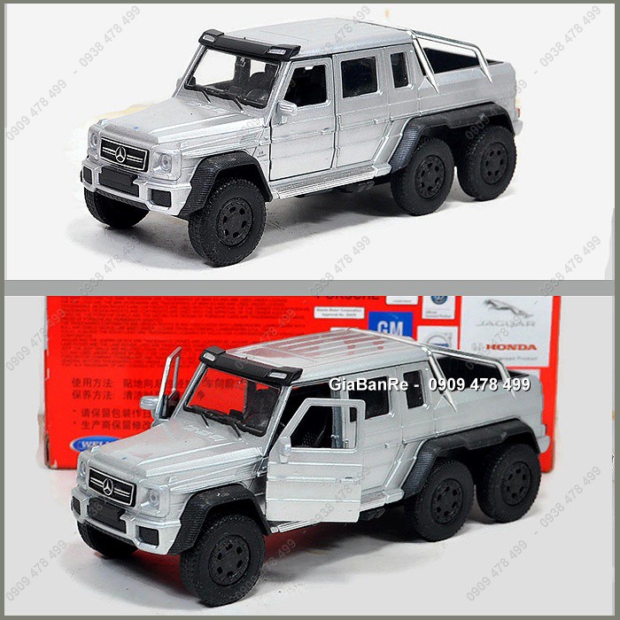 Xe Mô Hình Kim Loại Mercedes G63 6x6 Tỉ Lệ 1:36 - 7390.2