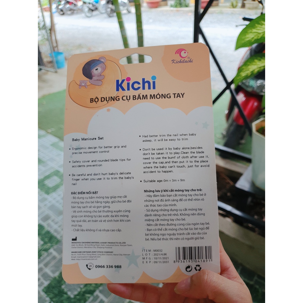 Bộ bấm móng tay / cắt móng tay cho bé sơ sinh Kichi 4 món tiện dụng
