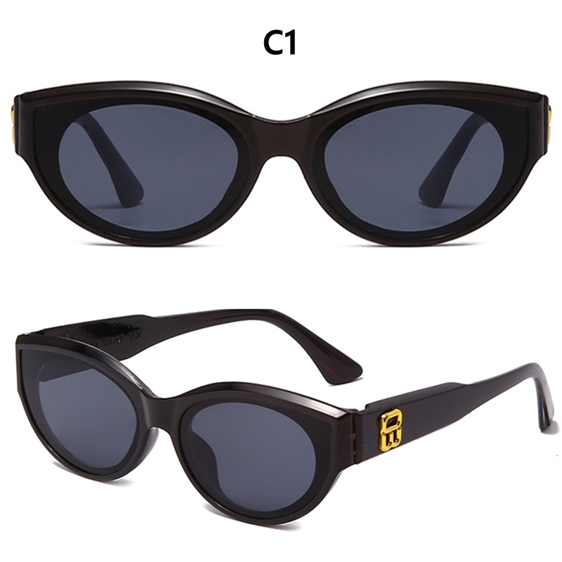 Kính Mát Gọng Nhỏ Hình Mắt Mèo Phong Cách Retro Thời Trang Unisex