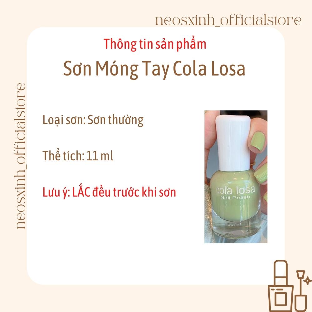 Sơn Móng Tay Cola Losa Màu Nude Đen Trắng Trong Suốt Kim Tuyến Pastel Tím - Neosxinh Nails