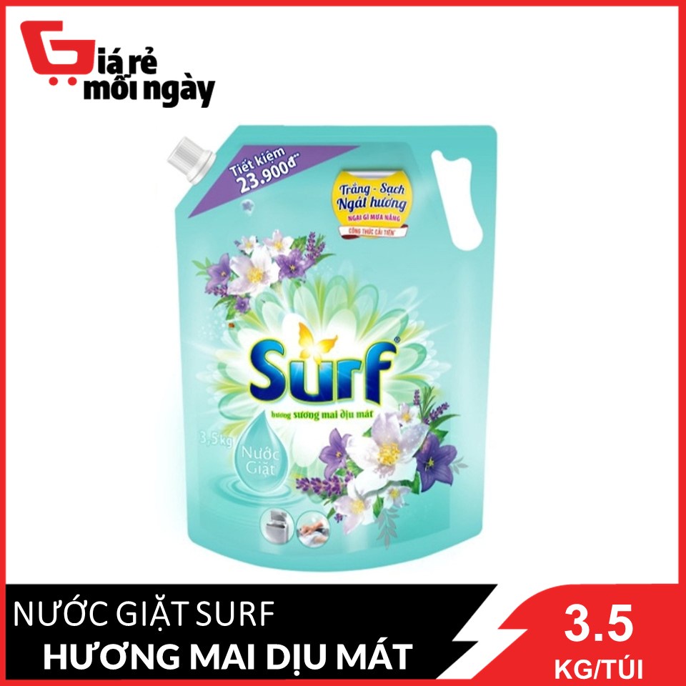 Nước giặt Surf Hương Sương mai dịu mát  3.5Kg