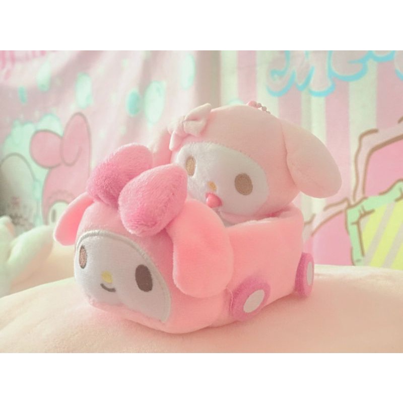 Xe hơi đồ bông sanrio kuromi my melody cinnamoroll cho manjuu mochi noru doll