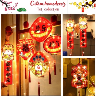 Đèn led trang trí Tết, đèn led treo cửa trang trí chạy pin - cutam.homedecor