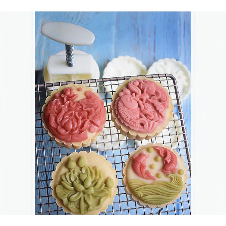 Khuôn Trung Thu Lò Xo 200gr - Nhiều Mẫu