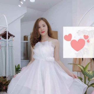 ĐẦM CUP XẾP NGỰC HOA EO CAO CẤP