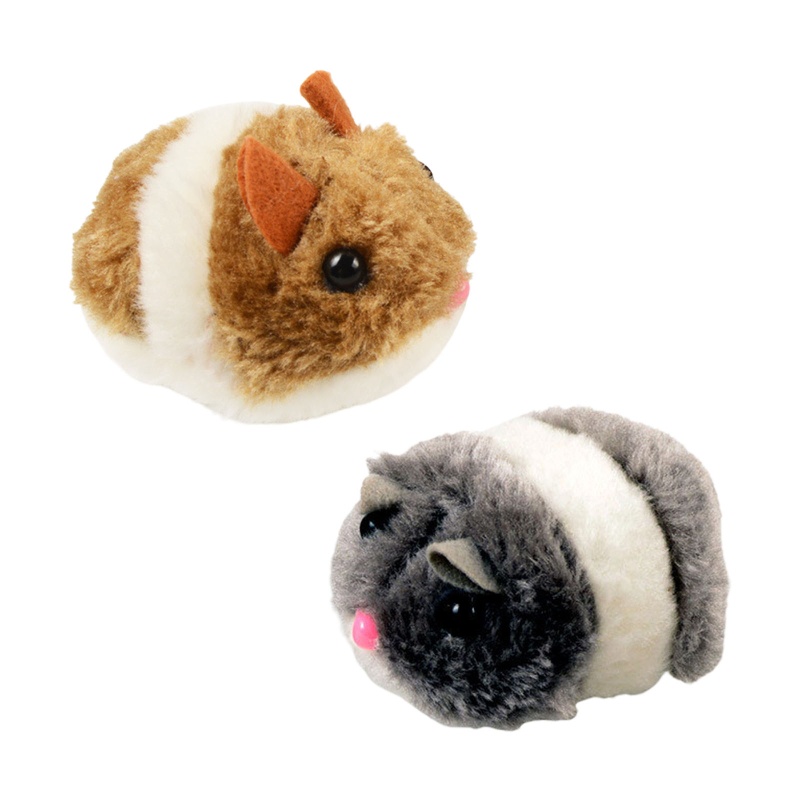Đồ Chơi Chuột Hamster Nhồi Bông Di Chuyển Cơ Học Dễ Thương Dành Cho Mèo Cưng