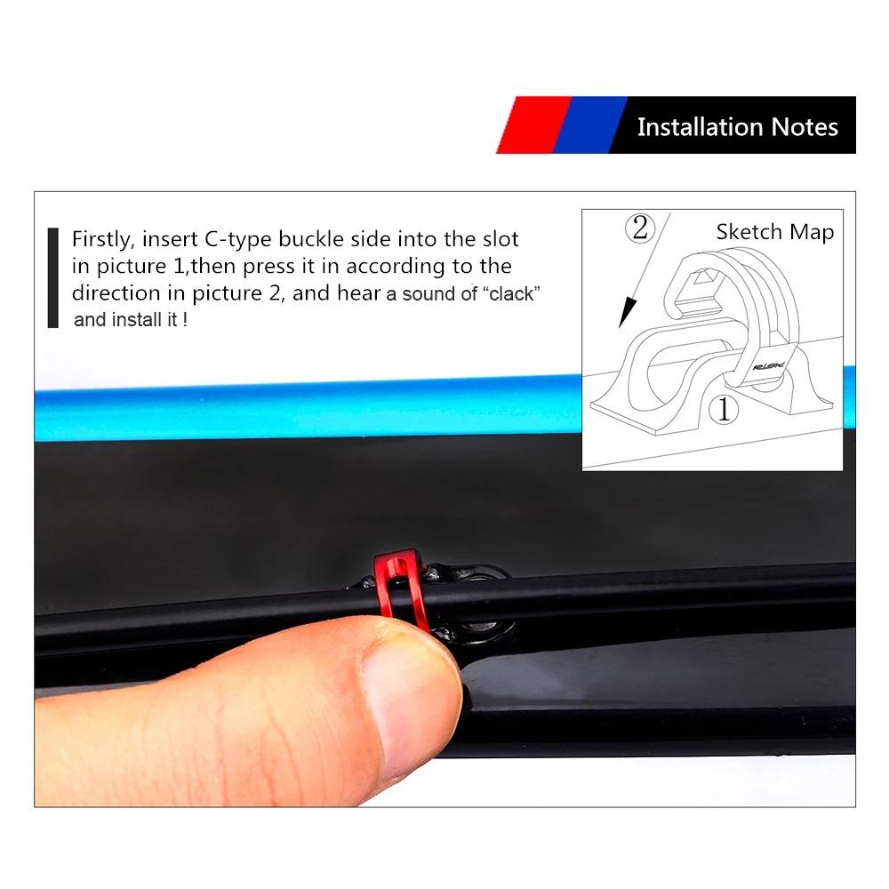 Danilo Kẹp Dây Phanh Thủy Lực / Dây Cáp Chuyển Số Hình Chữ C Bằng Hợp Kim Nhôm Cho Xe Đạp Leo Núi