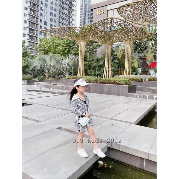 Set đi ỏ 3 chi tiết mũ liền cho bé gái