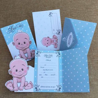 ✅|𝐗𝐚̉ 𝐊𝐡𝐨| Thiệp Mời Sinh Nhật, Thiệp Mời Thôi Nôi, Thiệp Mời Đầy Tháng Cho Bé [1801-D]
