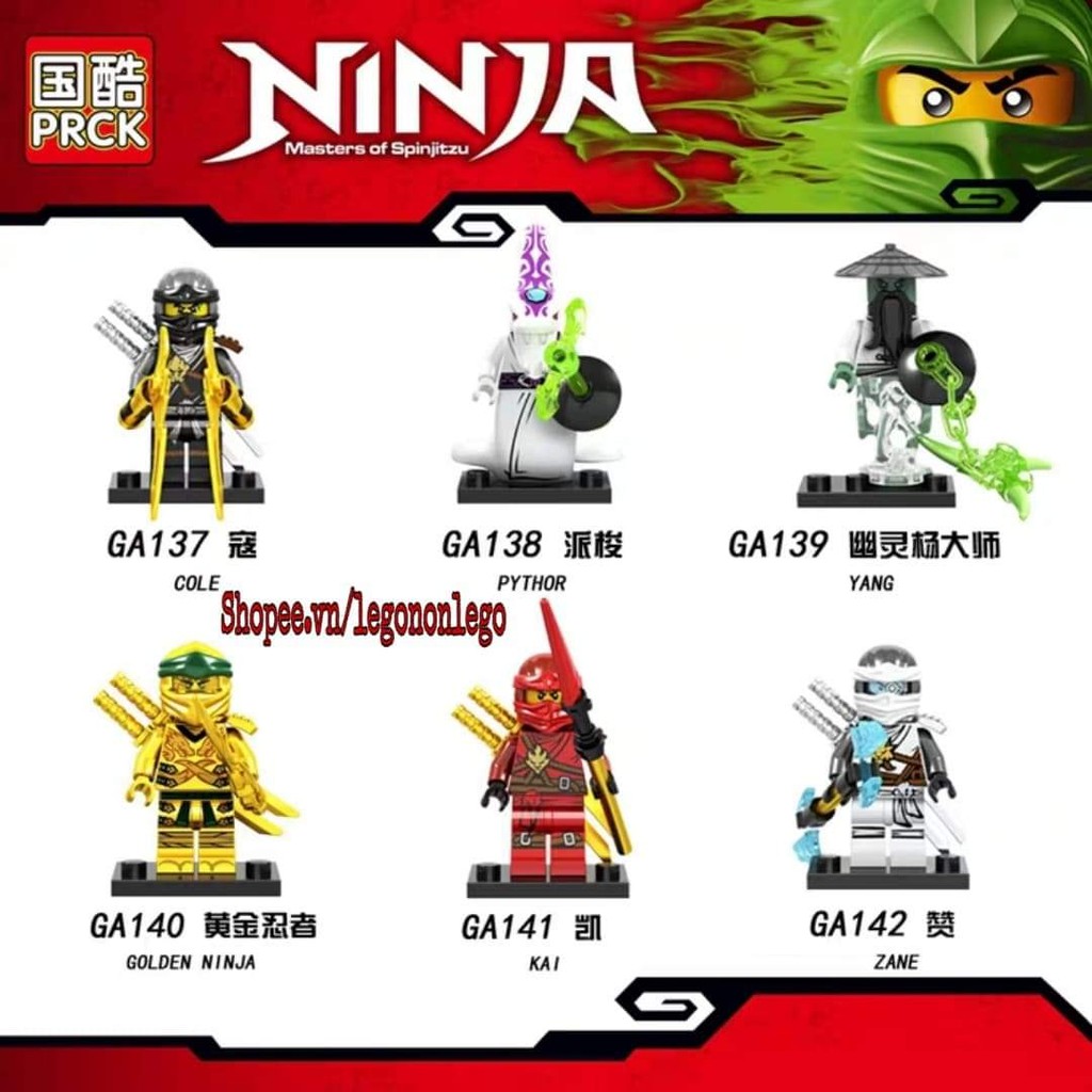 Minifigure các nhân vật Ninjago tuyệt đẹp đầy đủ phụ kiện GA131-48