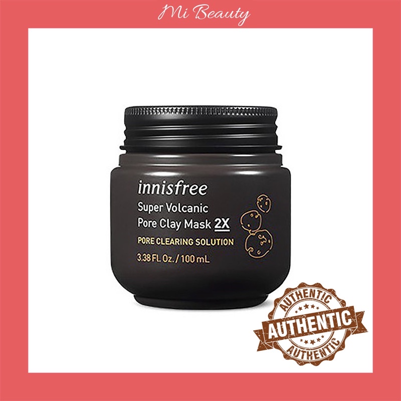 [Mã SRJULY1619 giảm 15K đơn 50K] [Duty Free][9/2022 ] MẶT NẠ ĐẤT SÉT INNISFREE SUPER VOLCANIC PORE CLAY MASK 2X