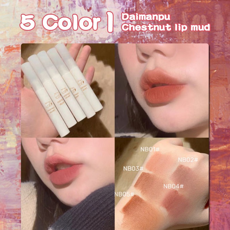 Son lì DAIMANPU chất nhung lì chống thấm nước chống khô môi lâu trôi /son nội địa trung DAIMANPU Dưỡng Ẩm Môi Chống Nước Lâu Trôi Son Thỏi Lì Son Kem son môi mĩ phẩm nội địa trung thế giới/son nội địa cuul