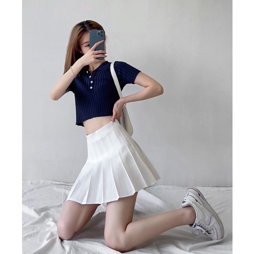 Chân váy tennis xếp ly ngắn lưng cao công sở đẹp bigsize LOKISO CV02