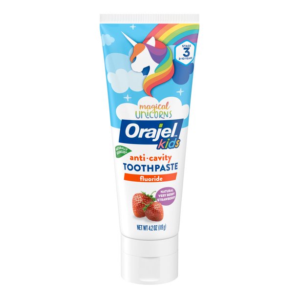 Kem đánh răng Orajel không chứa Fluoride cho bé từ 1- 4 tuổi
