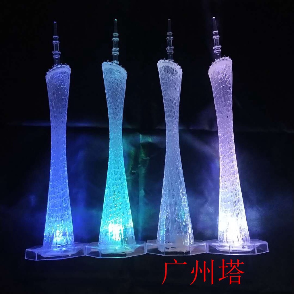 Tháp trang trí phát sáng, tháp quảng châu, tháp Oriental Pearl mô hình tuyệt đẹp, Trang Trí Decor