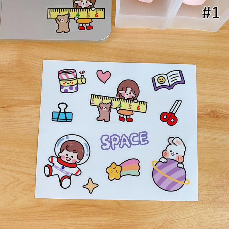 Sticker Dán Trang Trí Sổ Tay DIY Xinh Xắn Đáng Yêu