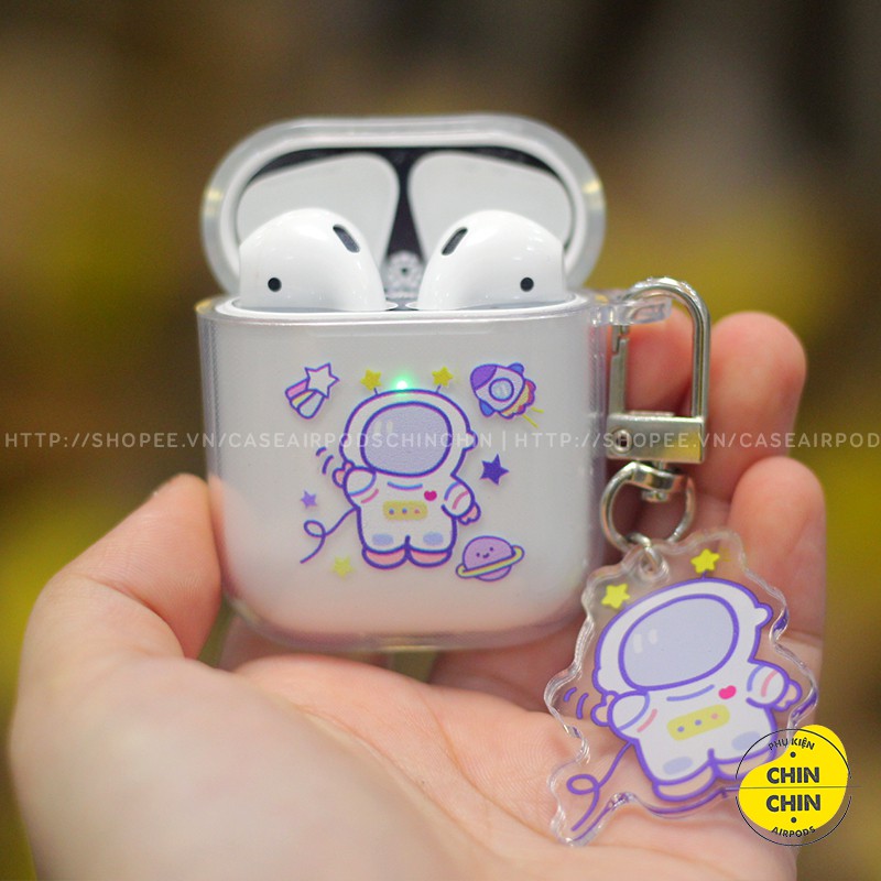 Vỏ Airpod 1/2/Pro Nhựa Dẻo Trong Suốt Hình Space Man Case Airpods Hoạt Hình Dễ Thương - Chinchin Case