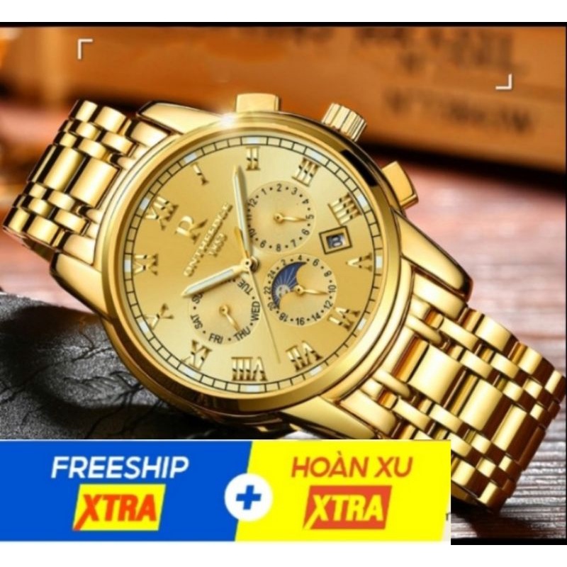 đồng hồ nam ont máy cơ automatic lộ cơ sau