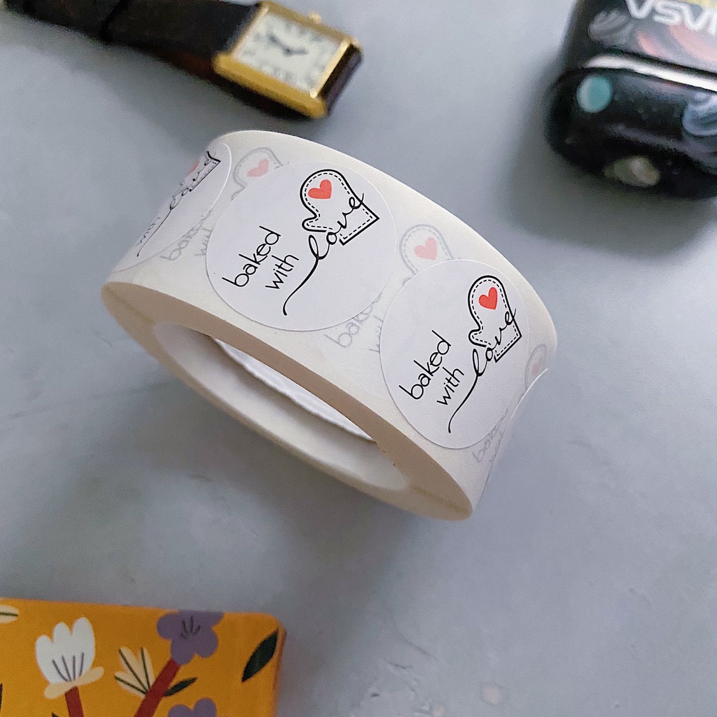 20- 500 nhãn dán Sticker cảm ơn dành cho shop bán hàng, size 2.5cm. Chỉ việc gỡ ra dán. Có loại ép kim rất đẹp