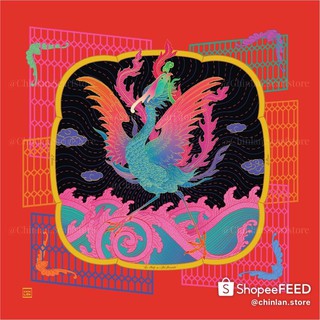 Khăn Lụa Thời Trang Vuông Đa Năng Chinlan - Hoạ Tiết Thiết Kế Sang Trọng Độc Đáo-Kích thước 70x70cm - choàng cổ buộc tóc