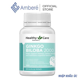 HEALTHY CARE GINKGO BILOBA 2000 hỗ trợ tuần hoàn não hộp 100v