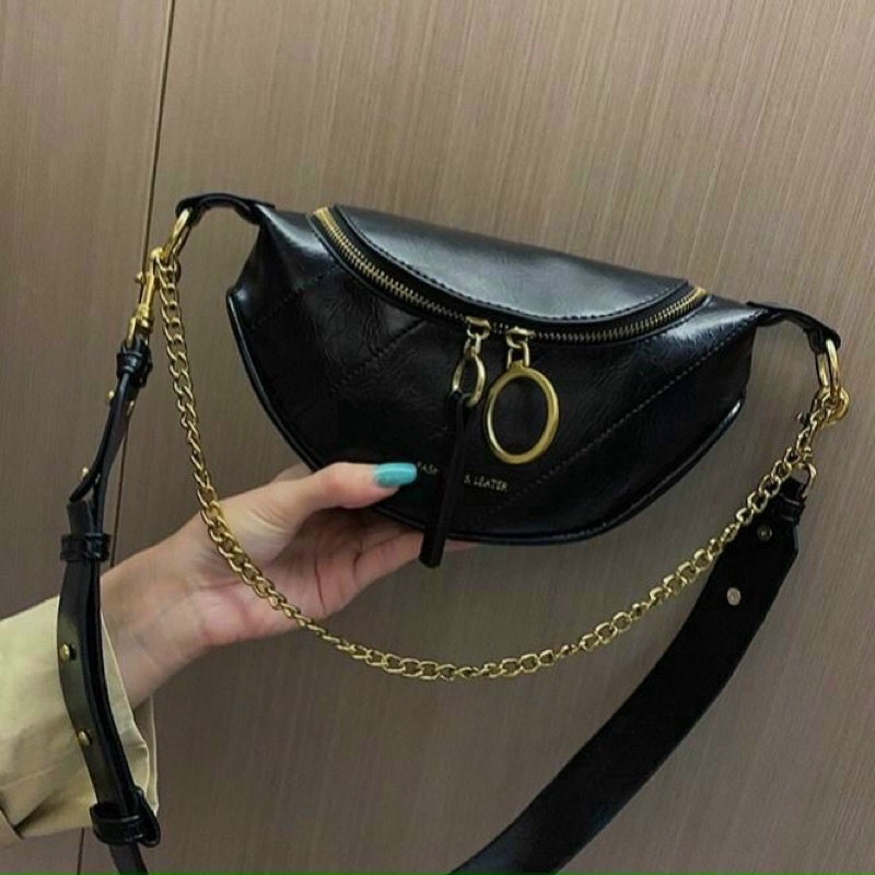 Túi Bao Tử Khoá O Dây Bản To  Túi Đeo Chéo Nữ