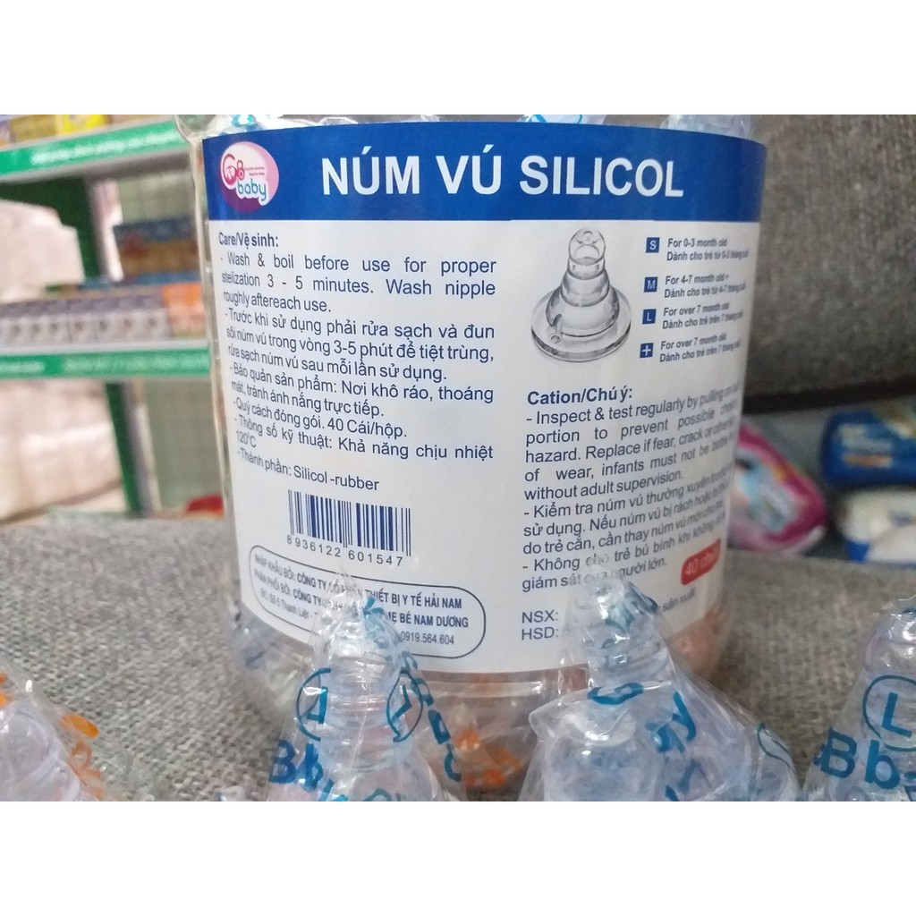 núm vú silicon cổ bé GB Baby