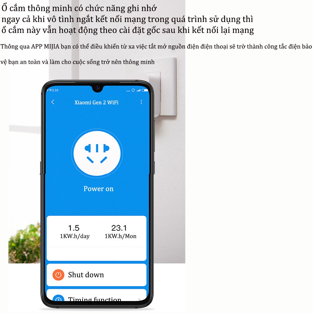 (*)GIAO HỎA TỐC Ổ ĐIỆN THÔNG MINH Wifi Xiaomi/Gosund CP1- Fullbox- BH 1 tháng