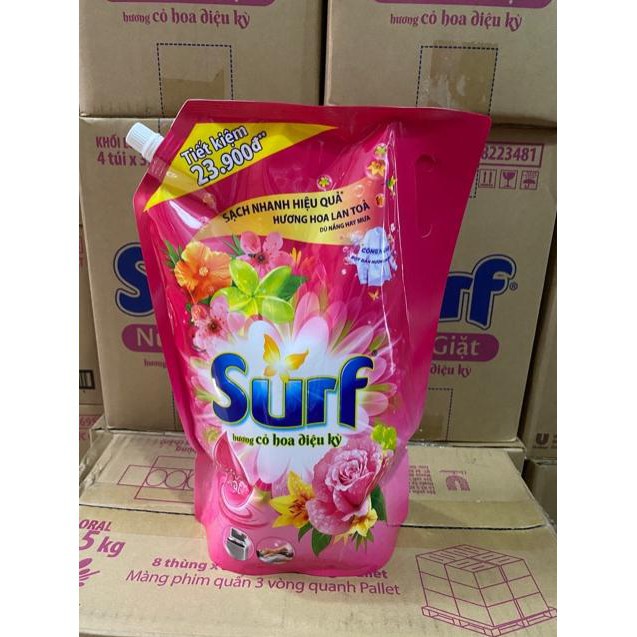 Túi nước giặt Surf 3.5kg quần áo trắng sạch ngát hương thơm