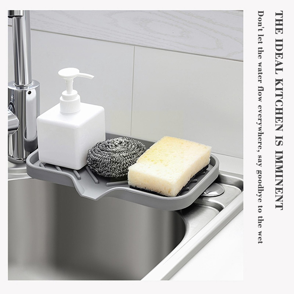 A-LIFE Khay Silicone Đựng Xà Phòng / Miếng Rửa Chén Tiện Dụng Cho Nhà Bếp