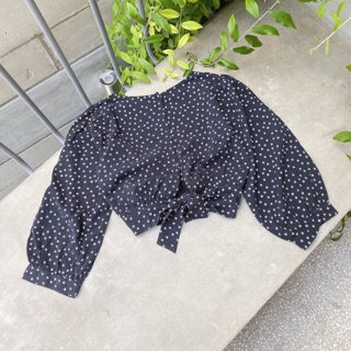 ÁO CROP CỘT NƠ LƯNG (KÈM HÌNH THẬT)